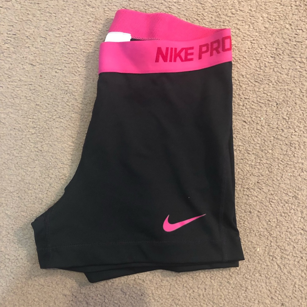 Black and Pink Nike Pro Spandex